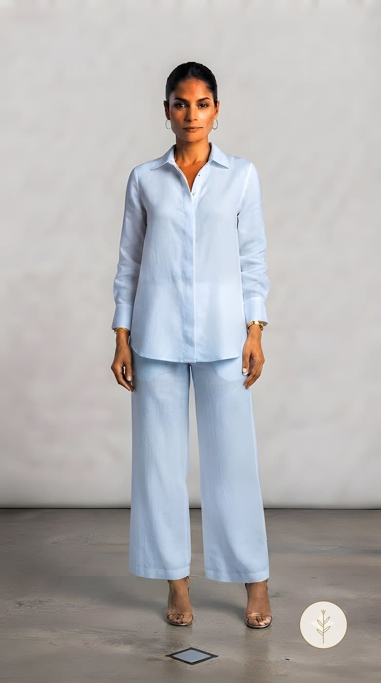 Conjunto Camisa y Pantalón Celeste miniatura 2