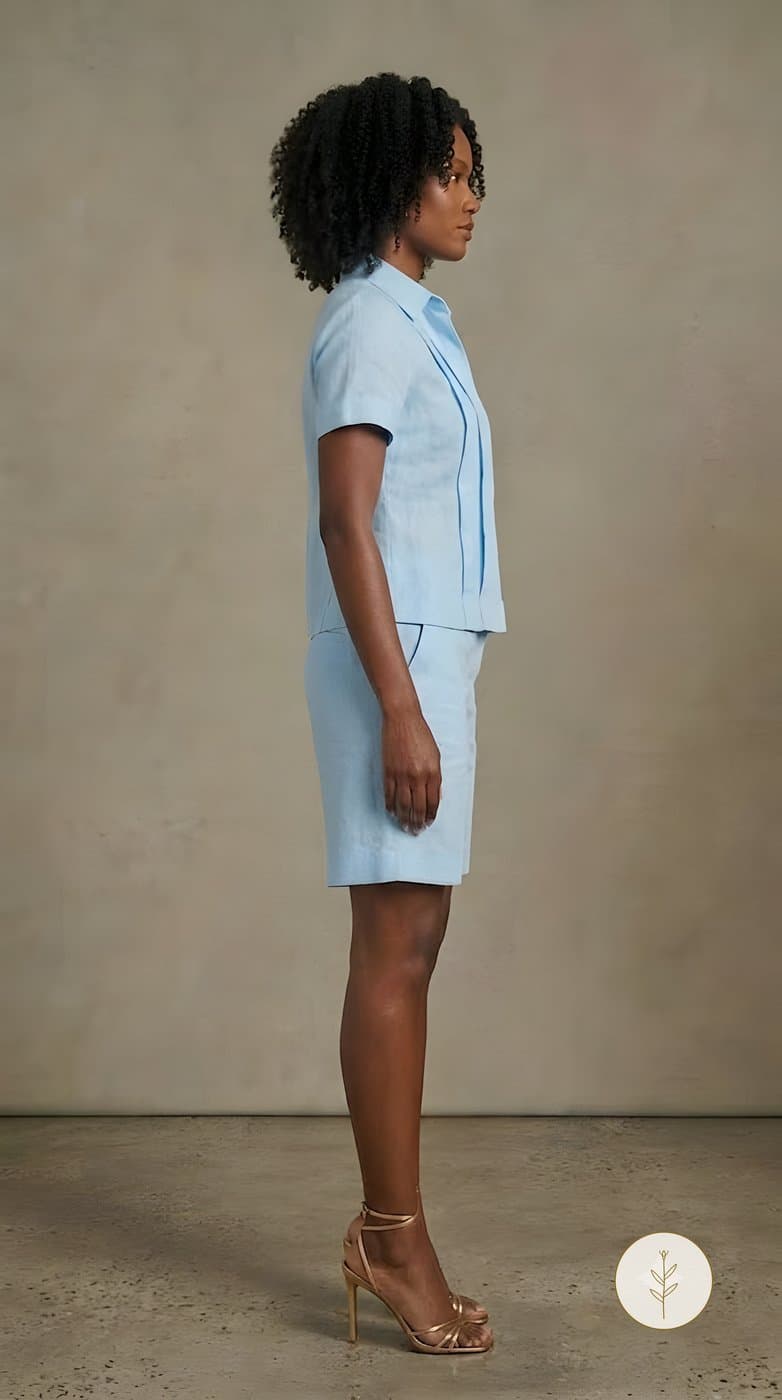 Conjunto Guayabera Celeste miniatura 3