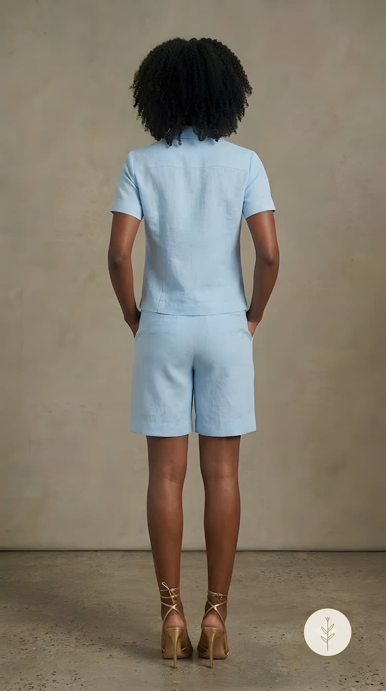 Conjunto Guayabera Celeste miniatura 4