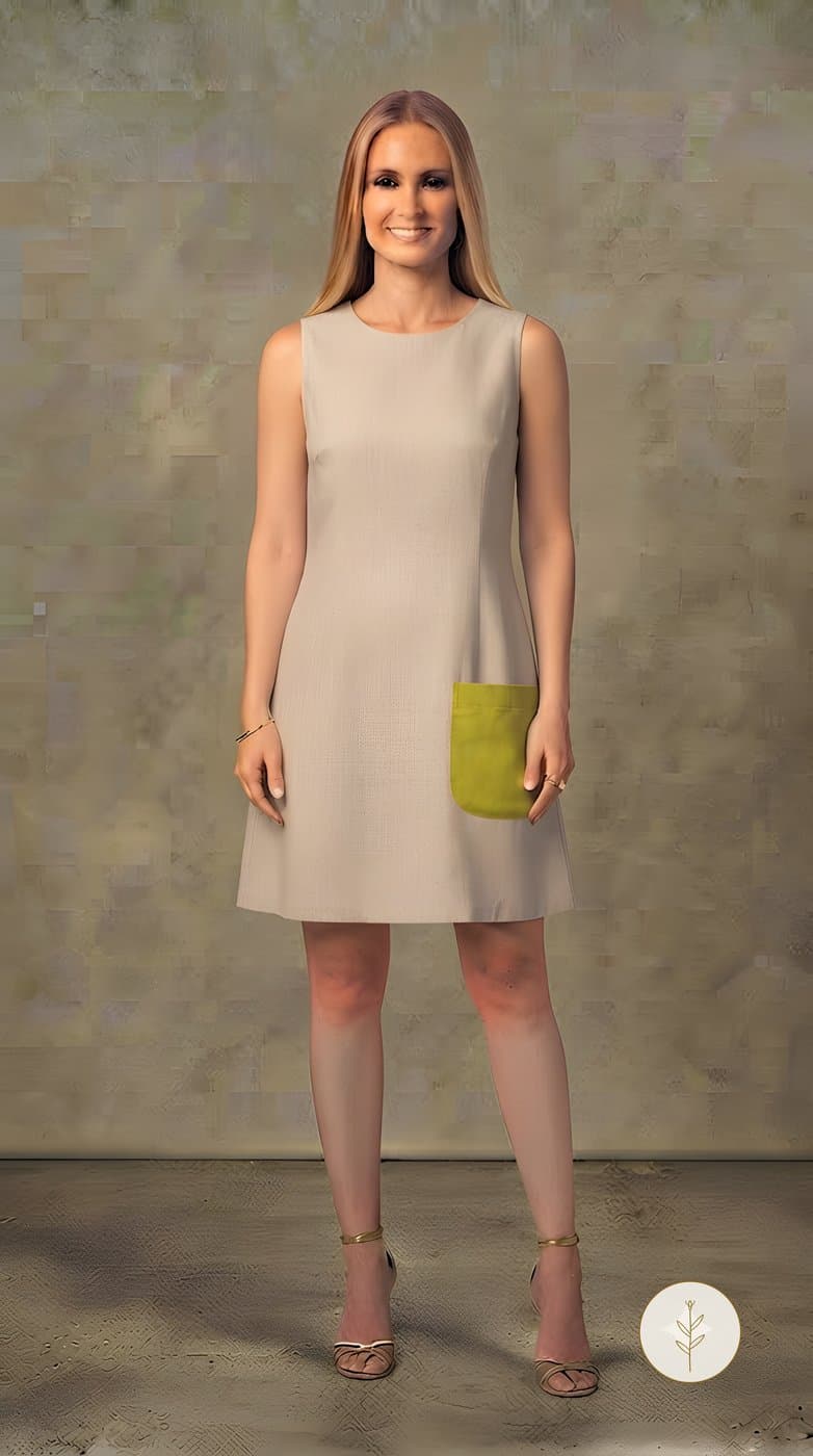 Vestido Beige con Bolsillo Lima miniatura 2
