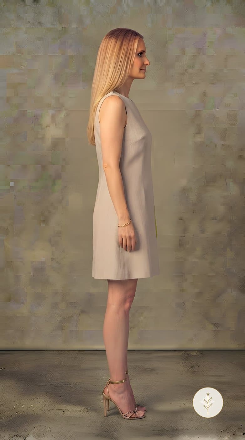 Vestido Beige con Bolsillo Lima miniatura 3