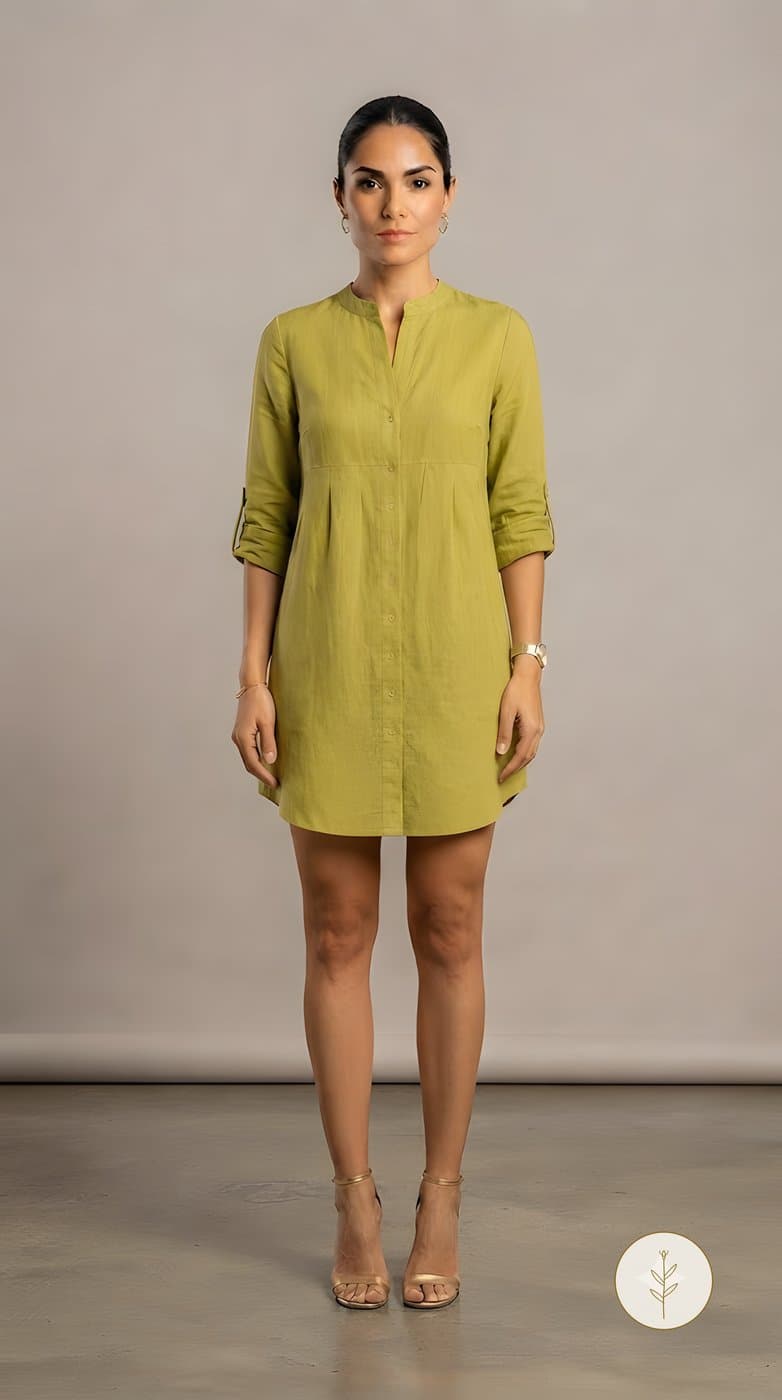 Vestido Camisero Oliva miniatura 2