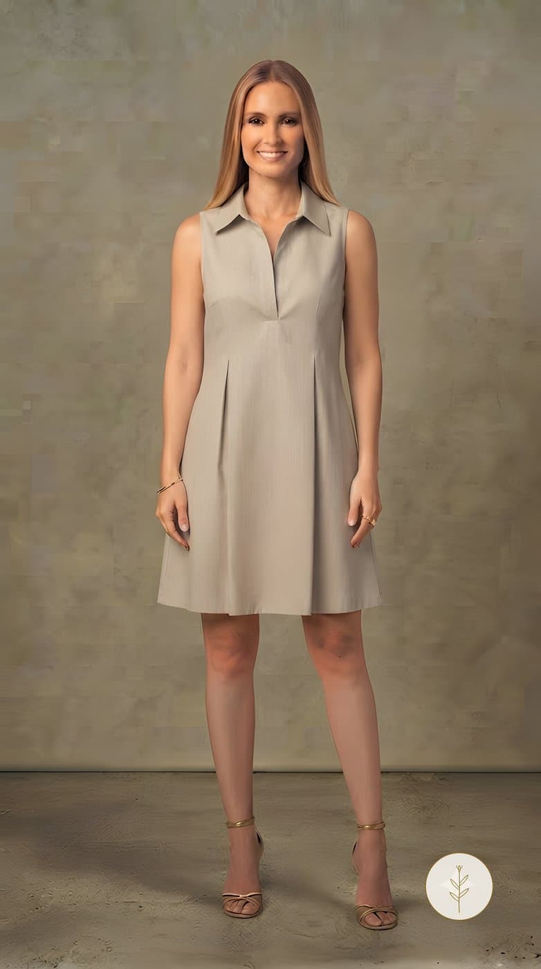 Vestido Piedra con Pliegues miniatura 2
