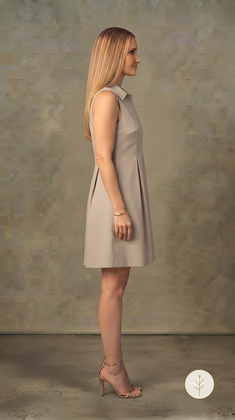 Vestido Piedra con Pliegues miniatura 3