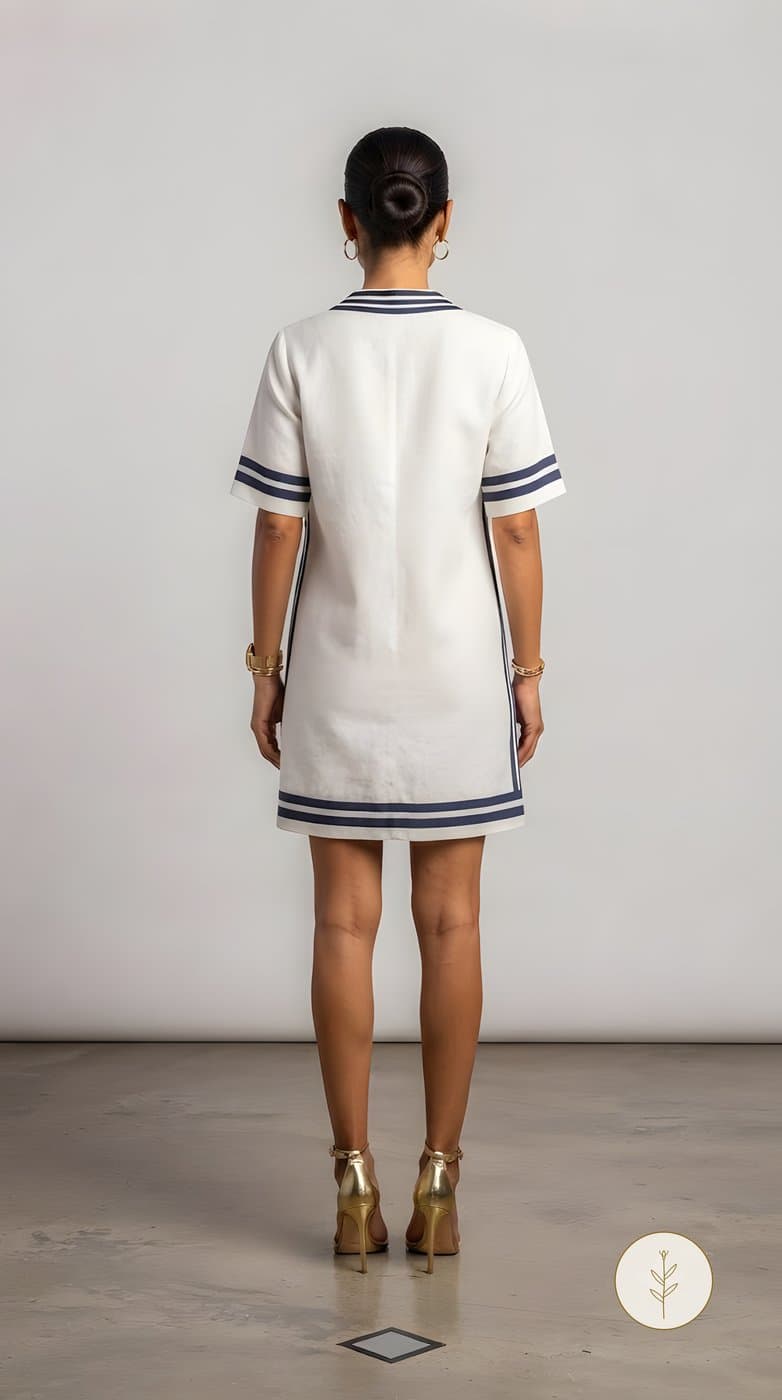 Vestido Túnica con Borde Marino miniatura 4