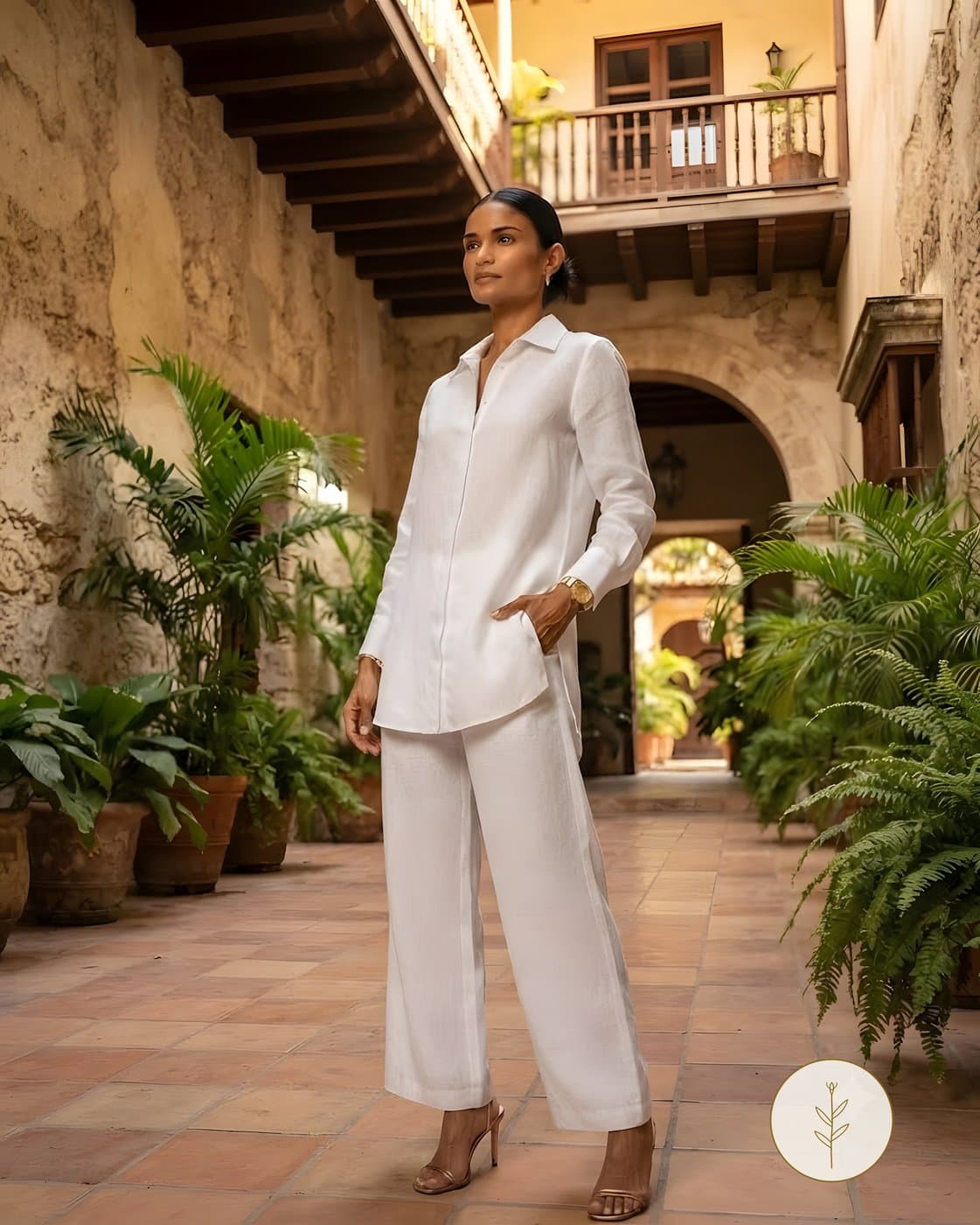 Conjunto Camisa y Pantalón Blanco
